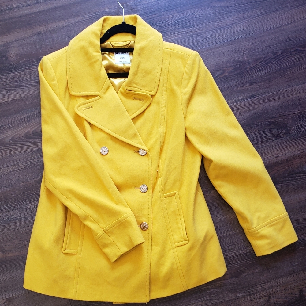 LIKE YELLOW OLD NAVY PEA JACKET SIZE L